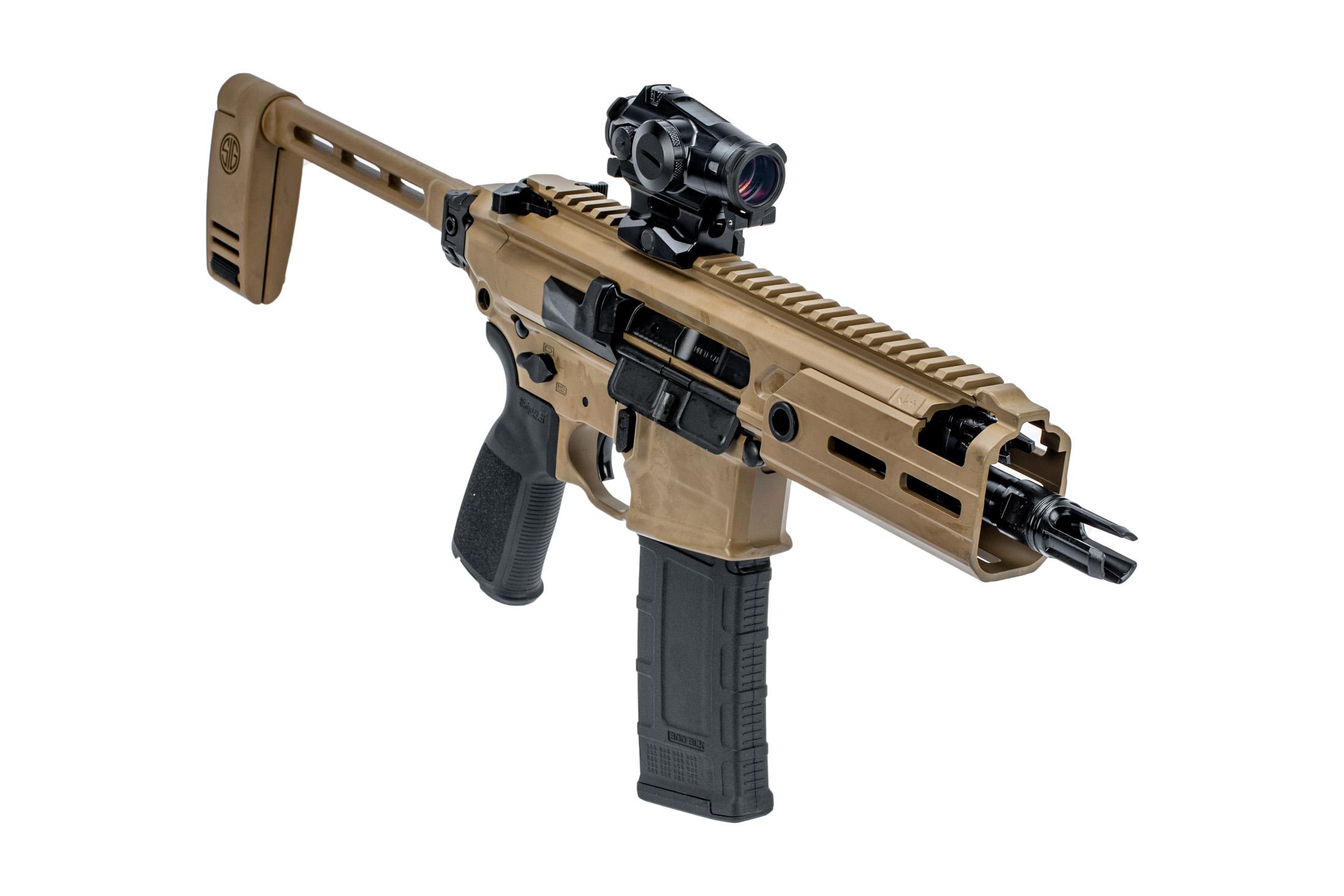 SIG Sauer MCX Rattler 300 Blackout Pistol Romeo 4T Coyote PMCX300B